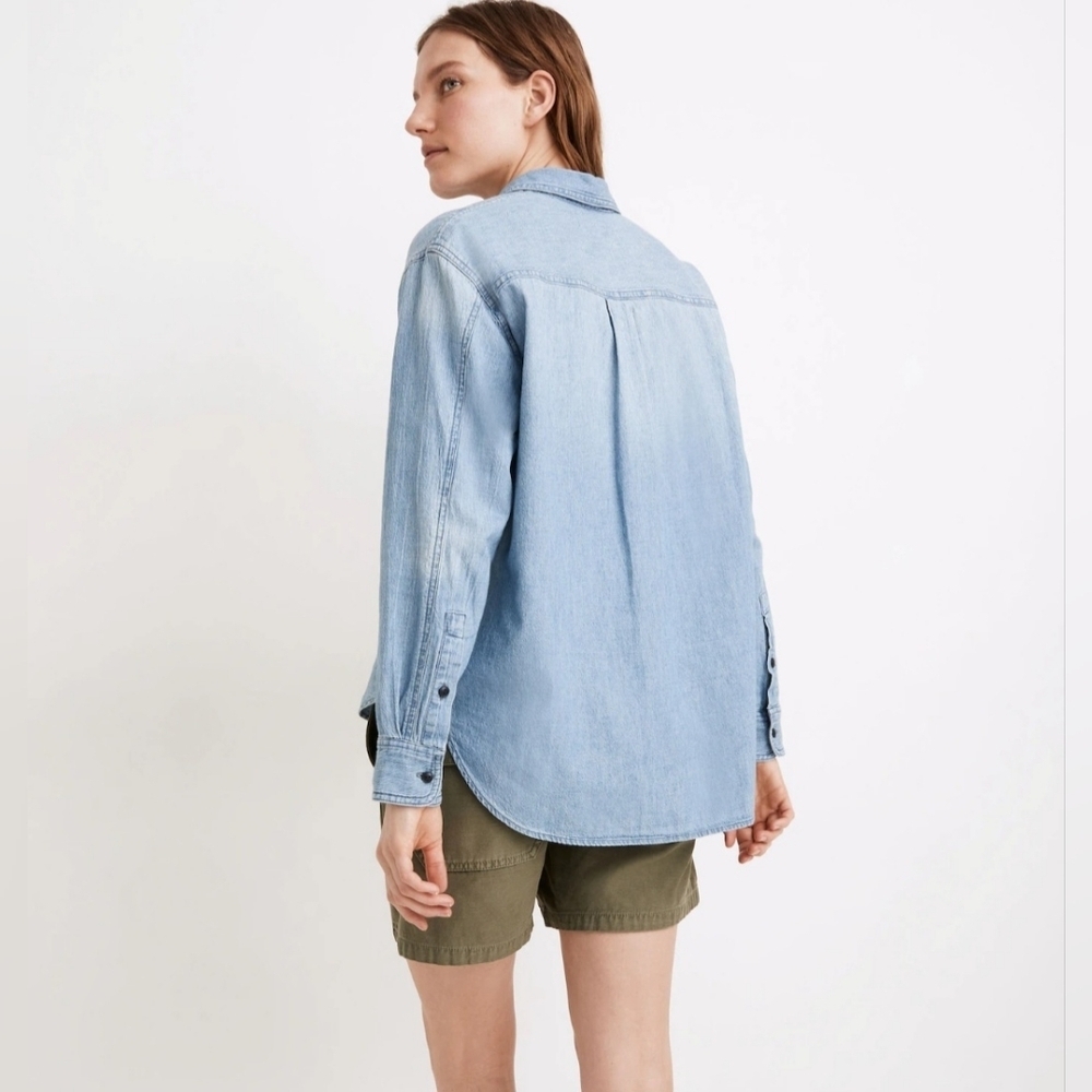 Madewell Denim Classic Ex-Boyfriend Shirt in Haviland Wash - Picture 3 of 7